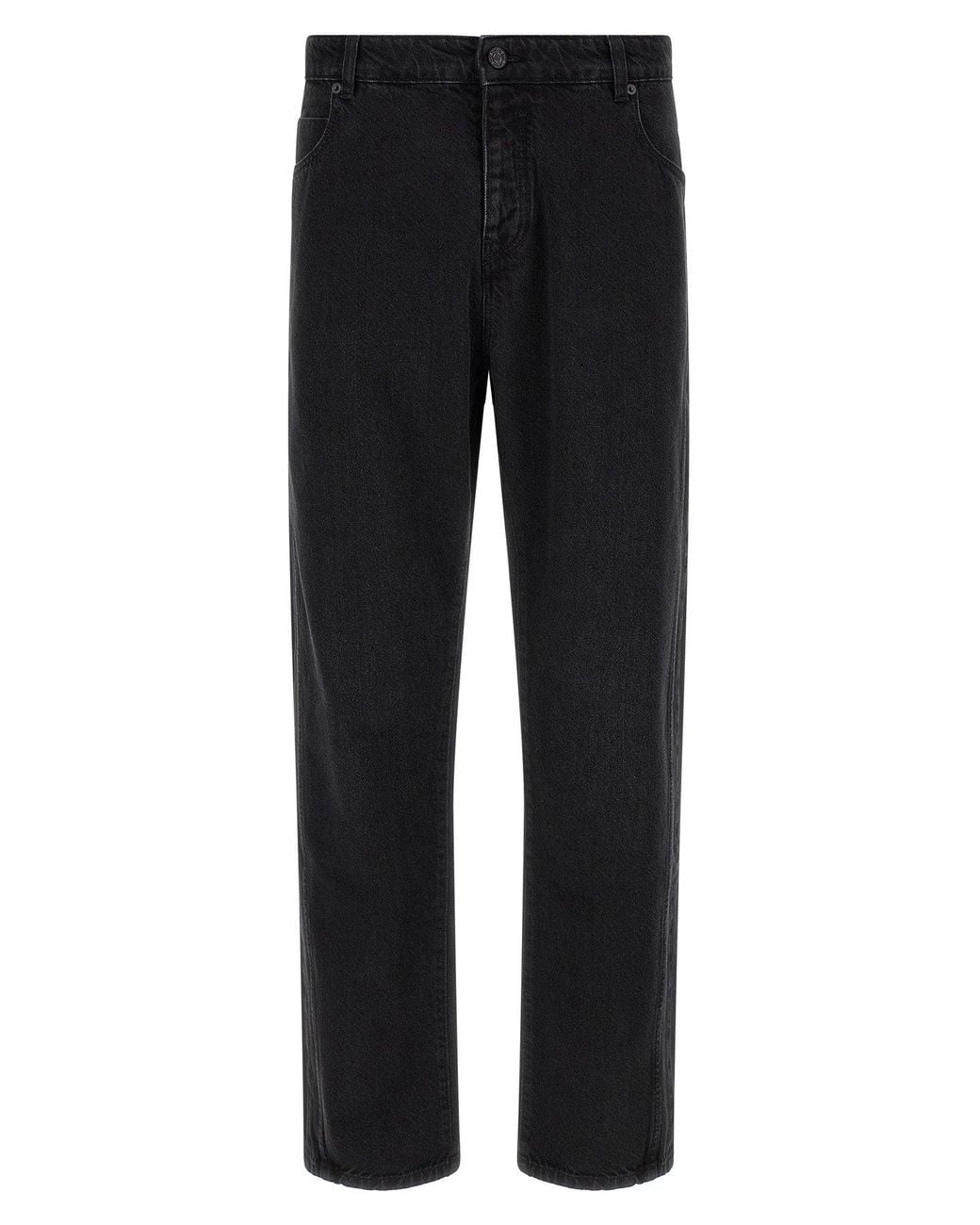 Balmain Black Jeans + Monogram Embroidery Detail for men