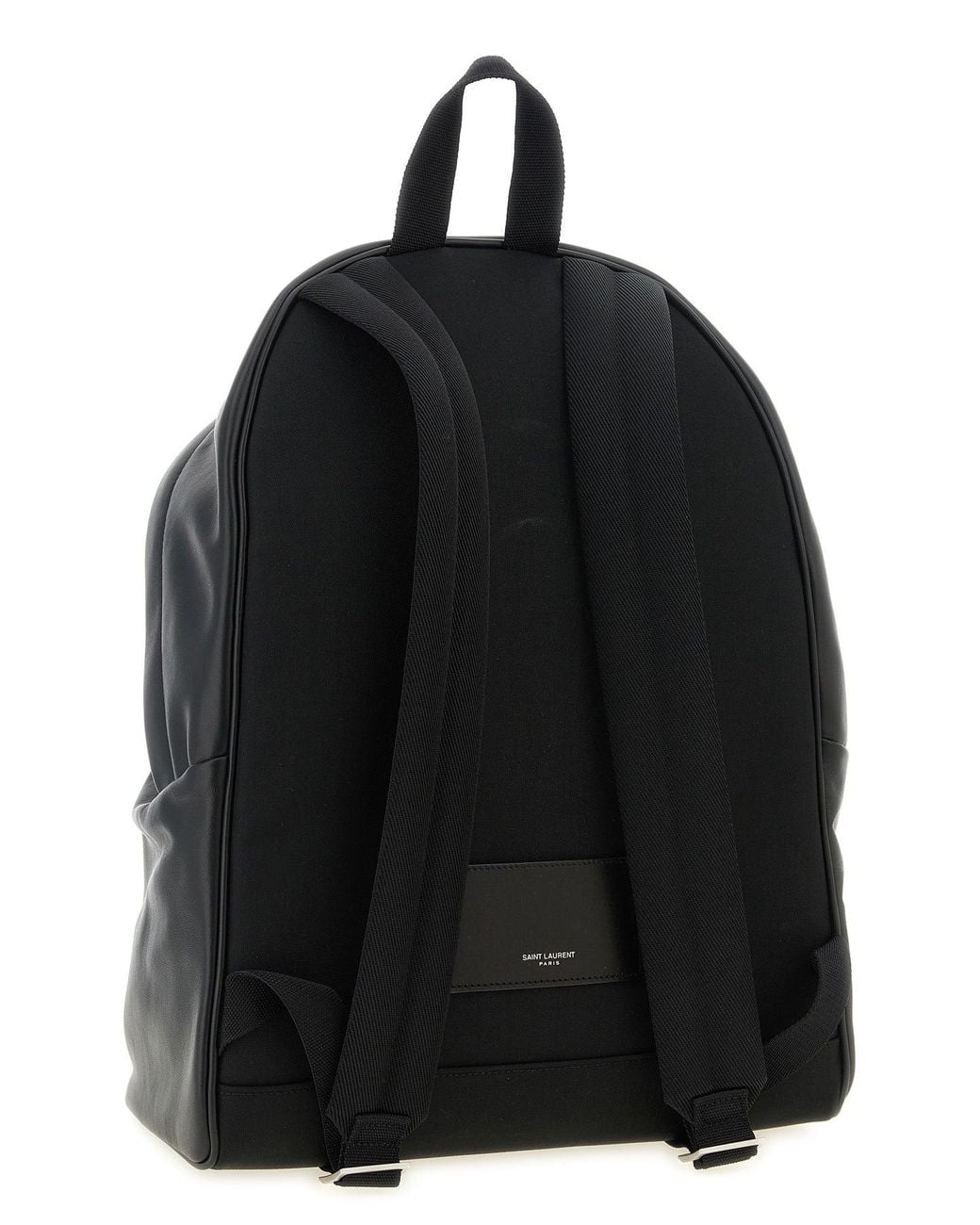 Saint Laurent Black City Backpack With Metal Hardware for men