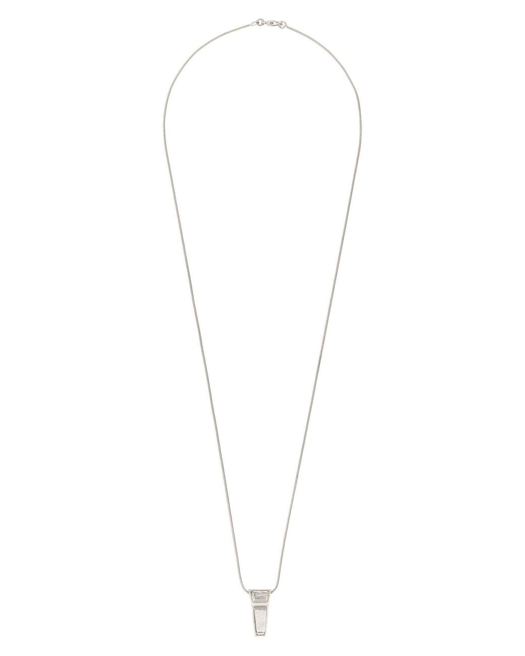 Rick Owens White 'mini Crystal Trunk' Necklace