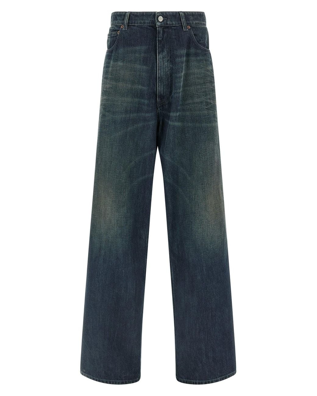 MM6 by Maison Margiela Blue Jeans With Numeric Signature Patch for men