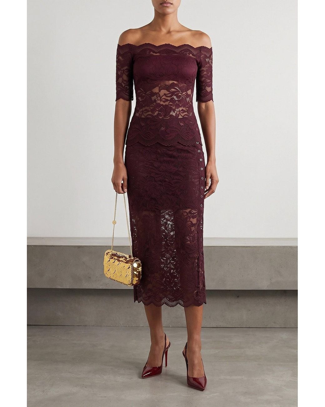 Rabanne Metallic Sparkle Baguette Mini Shoulder Bag