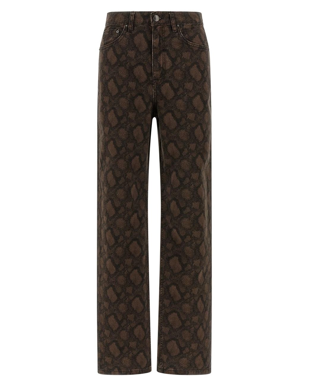 ROTATE BIRGER CHRISTENSEN Gray Animal Print Jeans