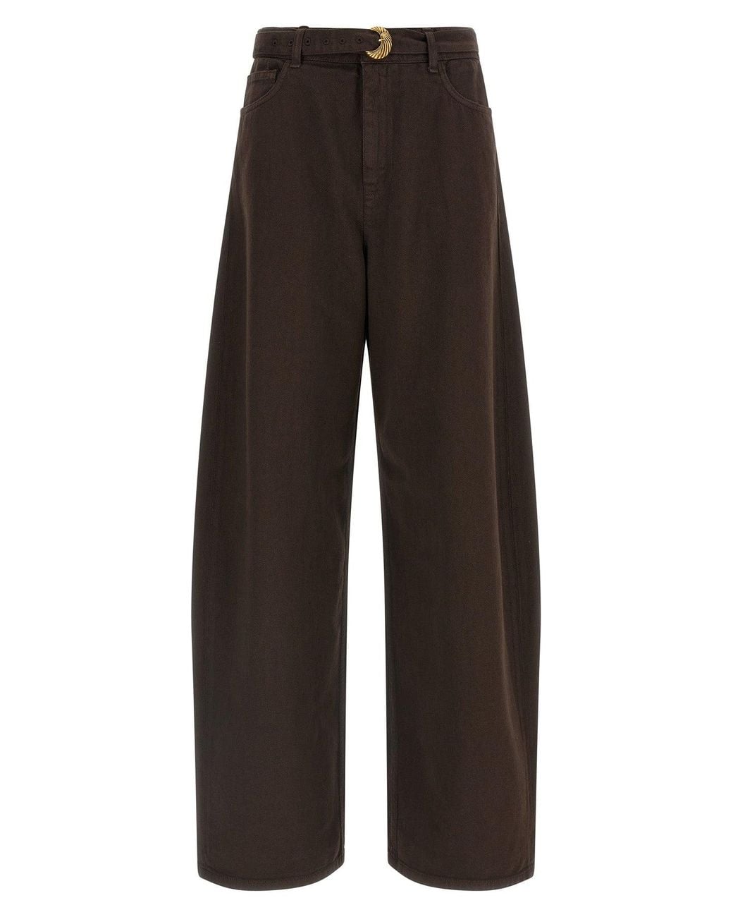 Twinset Brown High-Waisted Jeans