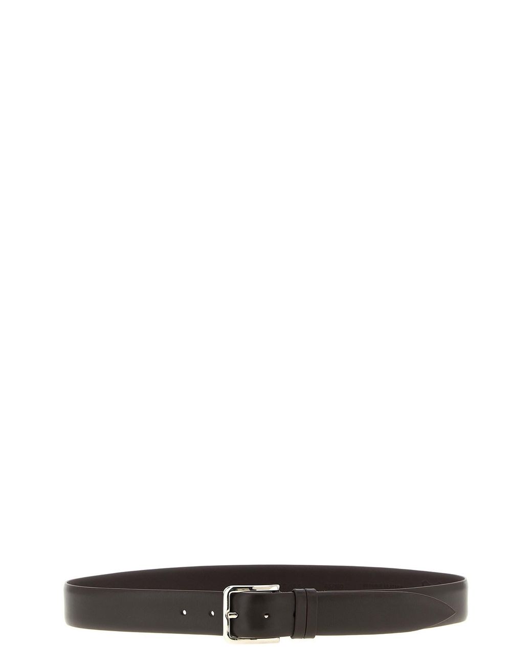 ZERBINI CLAUDIO Black Leather Belt for men