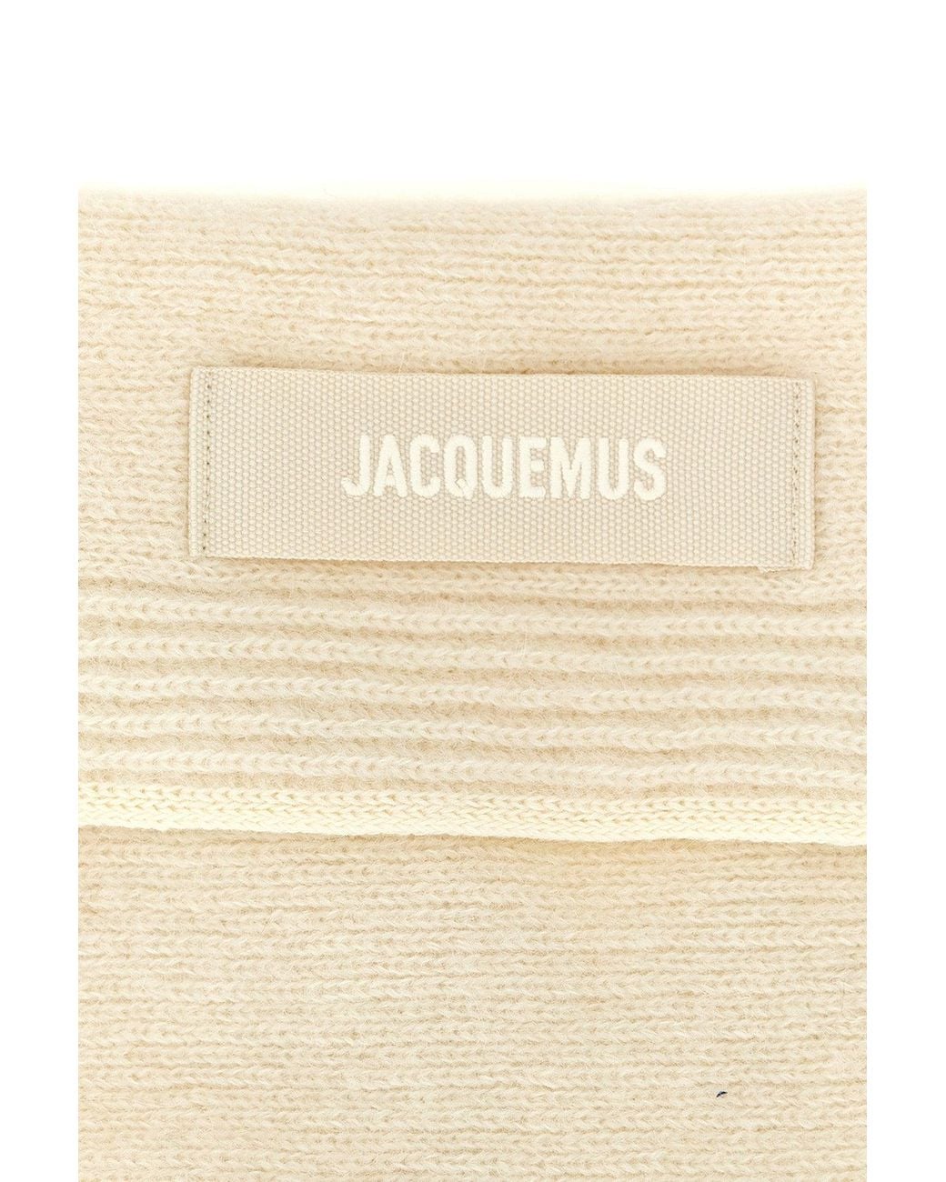 Jacquemus White Le Chale Gros-Grain' Scarf