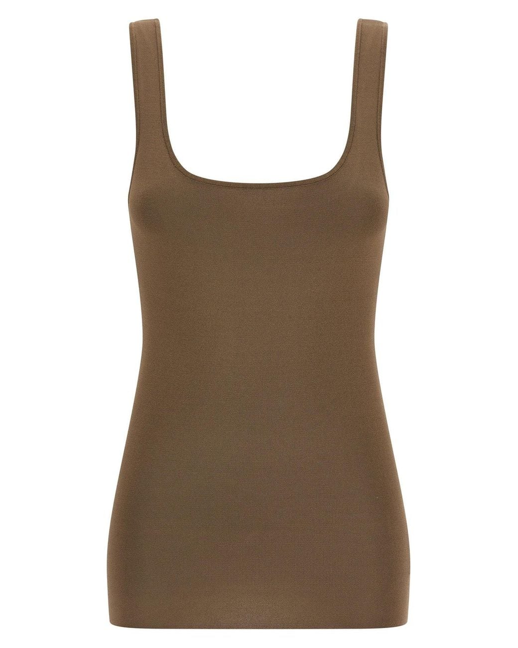 Entire studios Brown Top With Square Neckline
