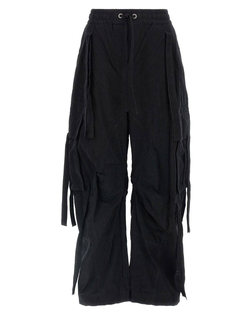 Dolce & Gabbana Black 'Waxed Faille Cargo' Pants