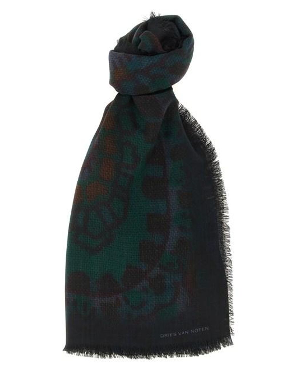 Sciarpa 'Folk' di Dries Van Noten in Blue da Uomo