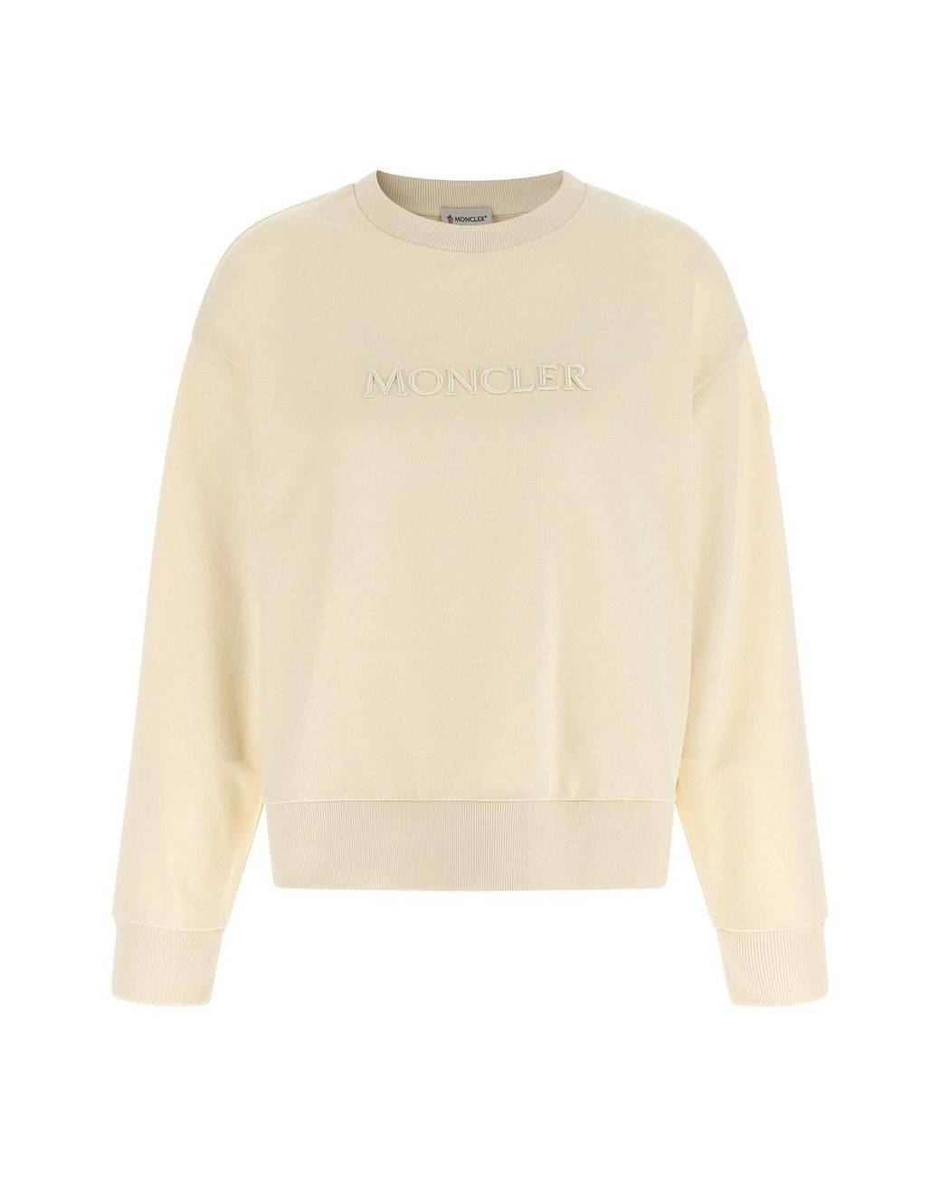 Moncler Natural Logo Embroidery Sweatshirt