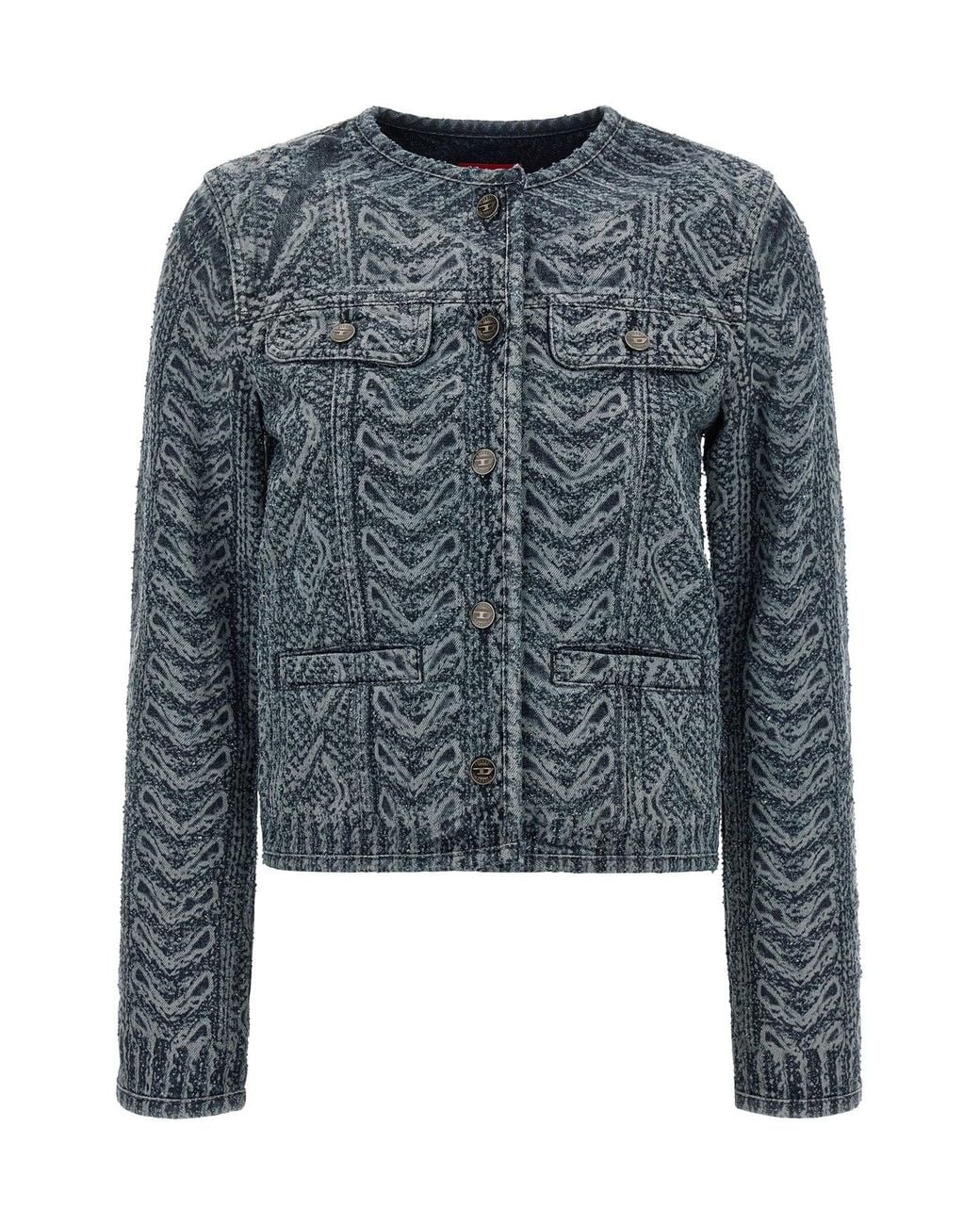 DIESEL Blue 'De-Grafy-S2' Denim Jacket