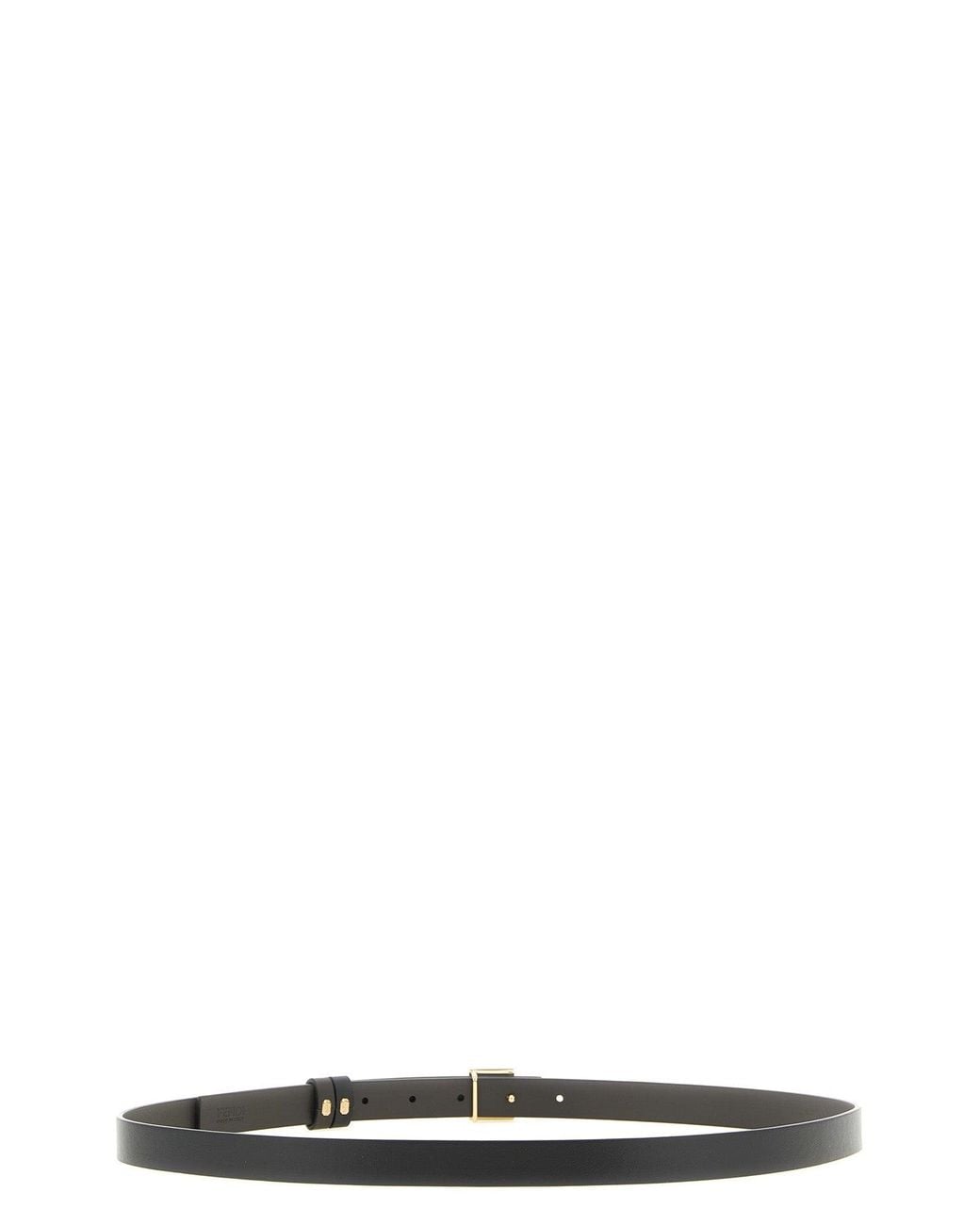 Fendi Black Ff Reversible Belt