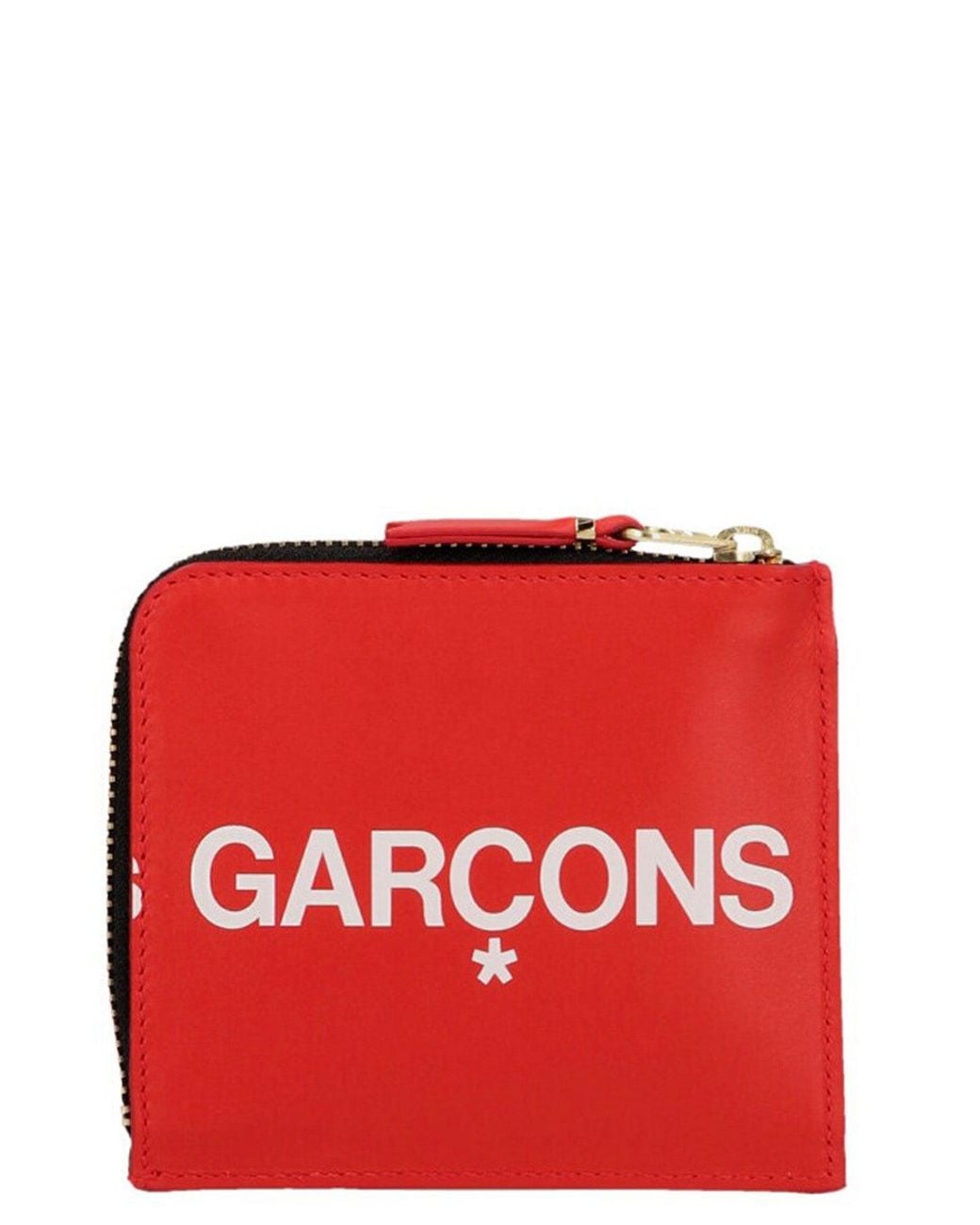 Comme des Garçons Red 'Huge Logo Half Zip' Wallet