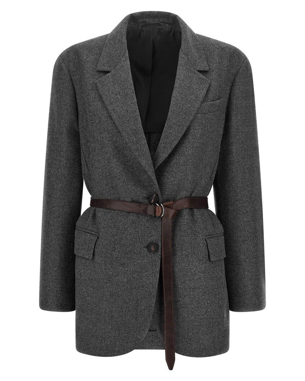 Brunello Cucinelli Black Single-breasted Blazer