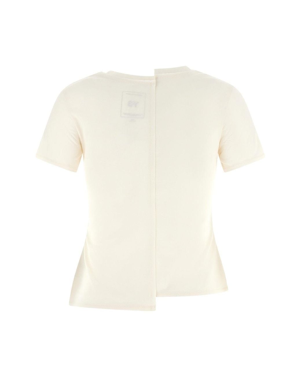 Y-3 White T-Shirt With Asymmetrical Seam