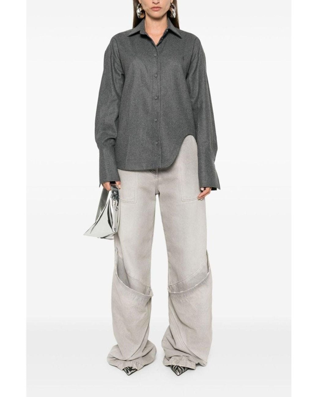 The Attico Gray 'Eliza' Shirt