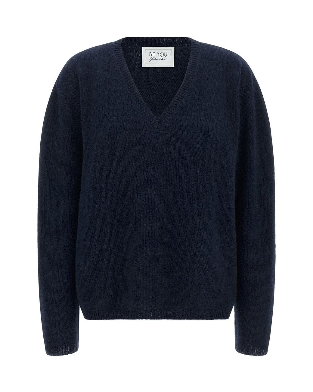 Be You Blue V-Ausschnitt Pullover