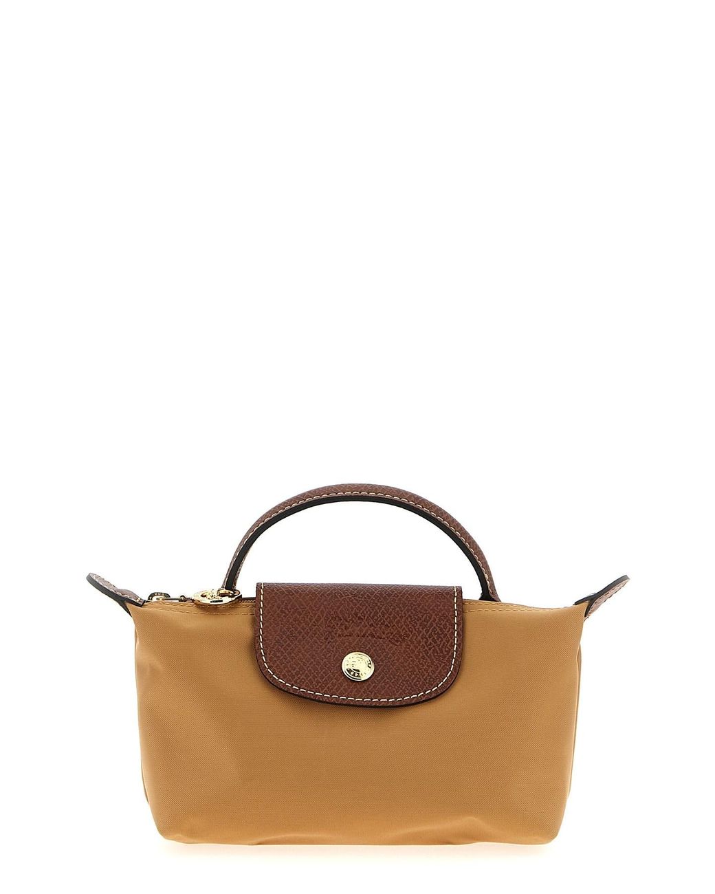 Longchamp Brown 'le Pliage Original' Clutch