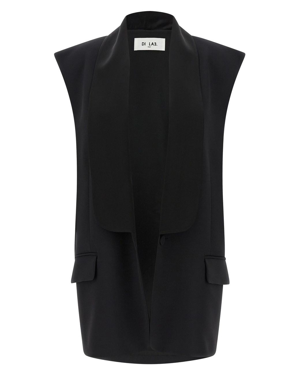DI.LA3 PARI' Black Tuxedo Vest