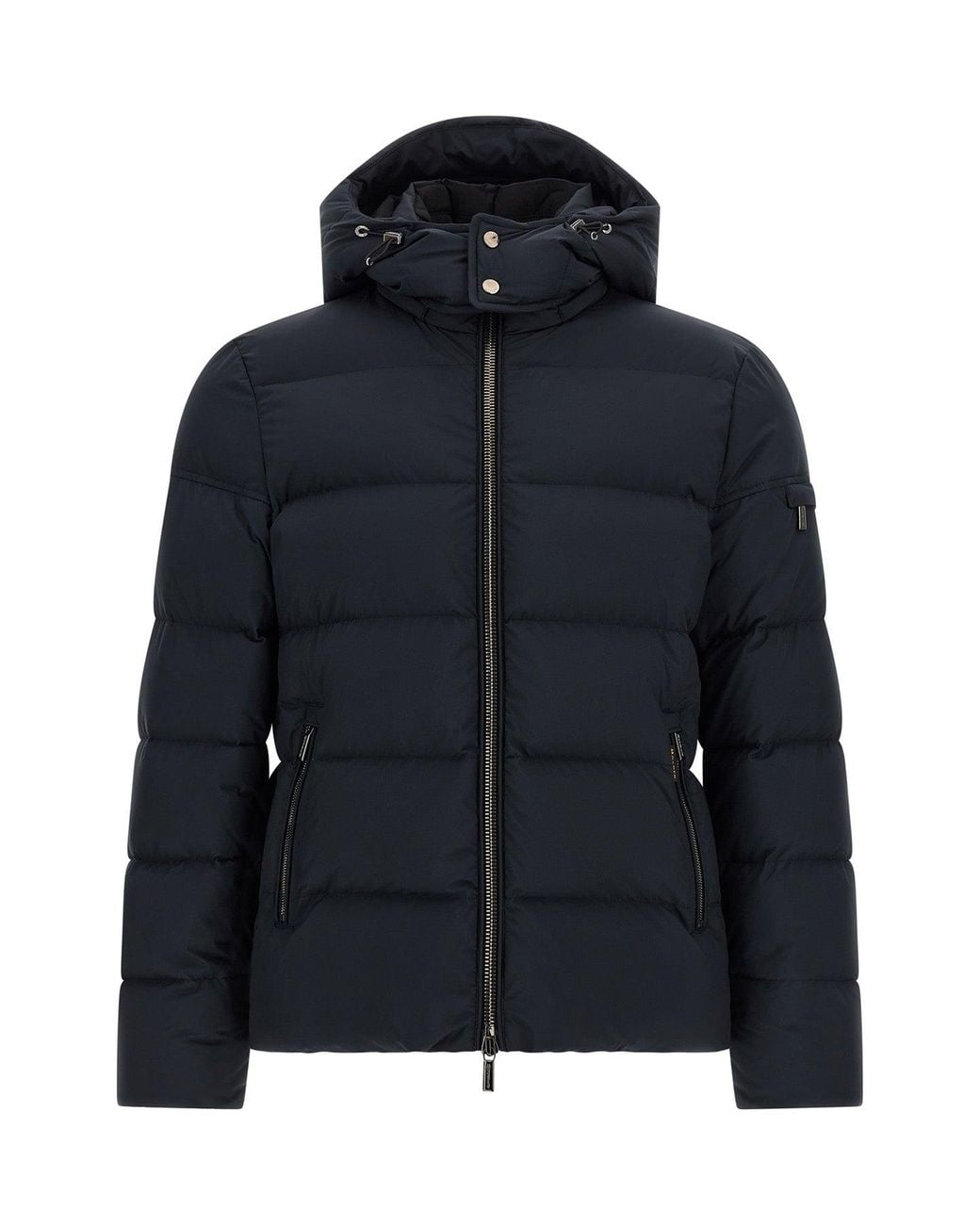 Moorer Blue Brett Bomber Jacket With Metal Hardware for men