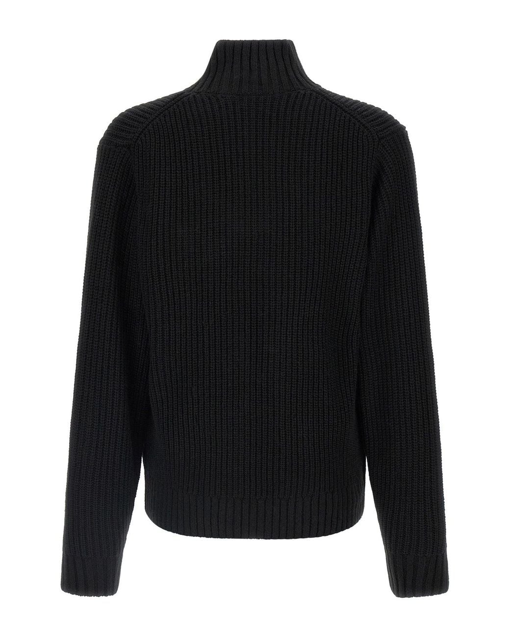 Carhartt Black Ribbed Knit Half-Zip Sweater for men