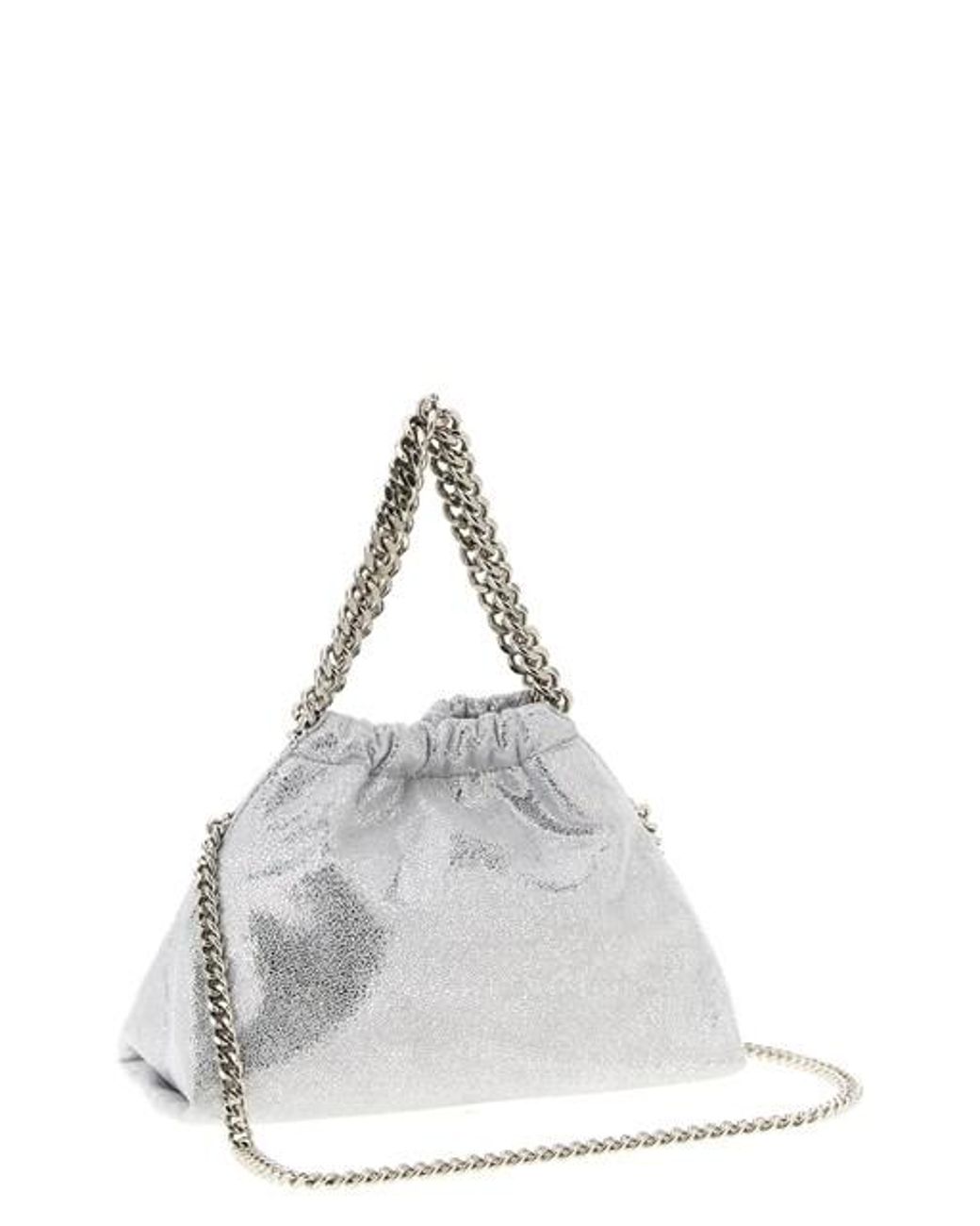 Tracolla 'Falabella Mini Drawstring' di Stella McCartney in White