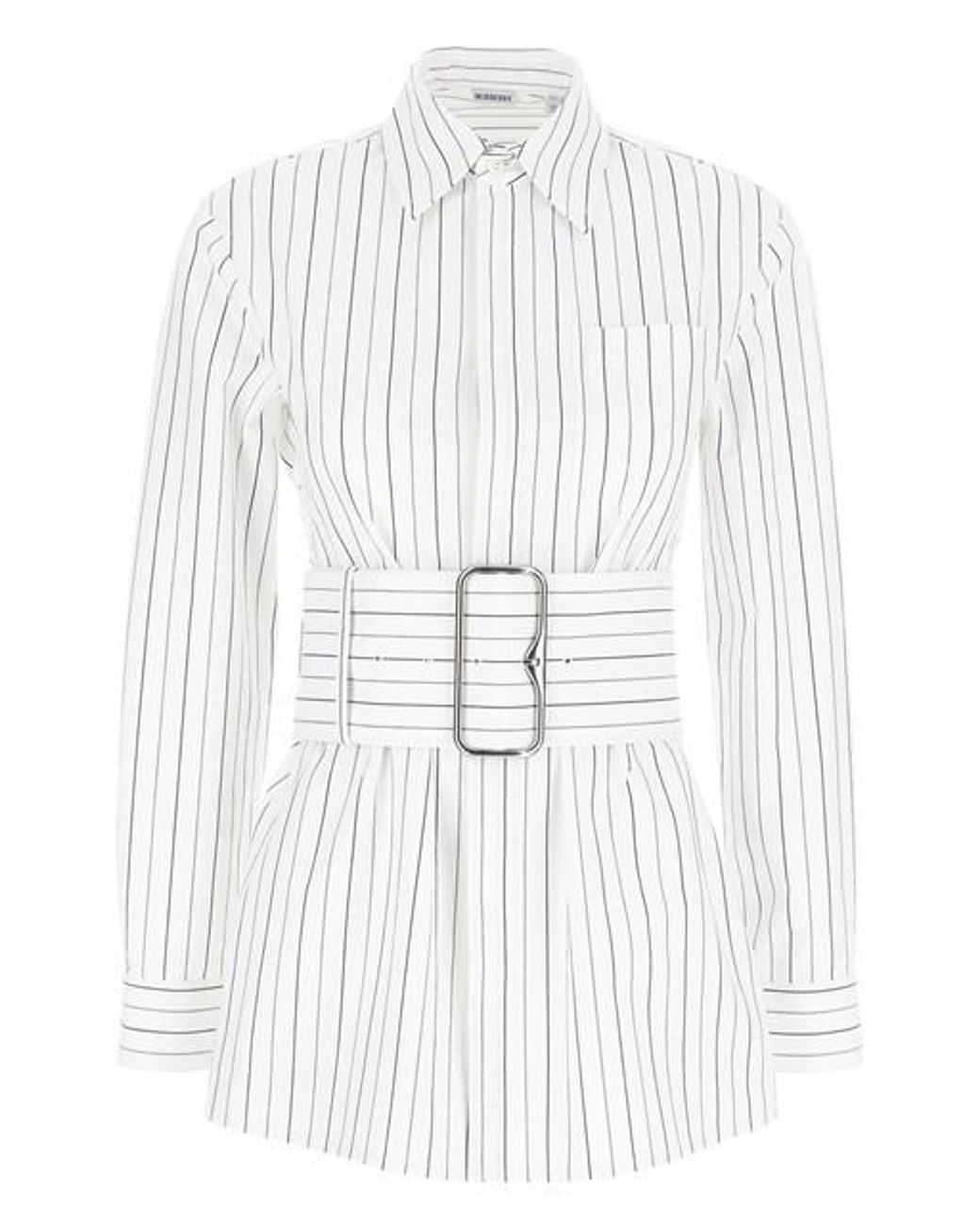 Camicia righe di Burberry in White