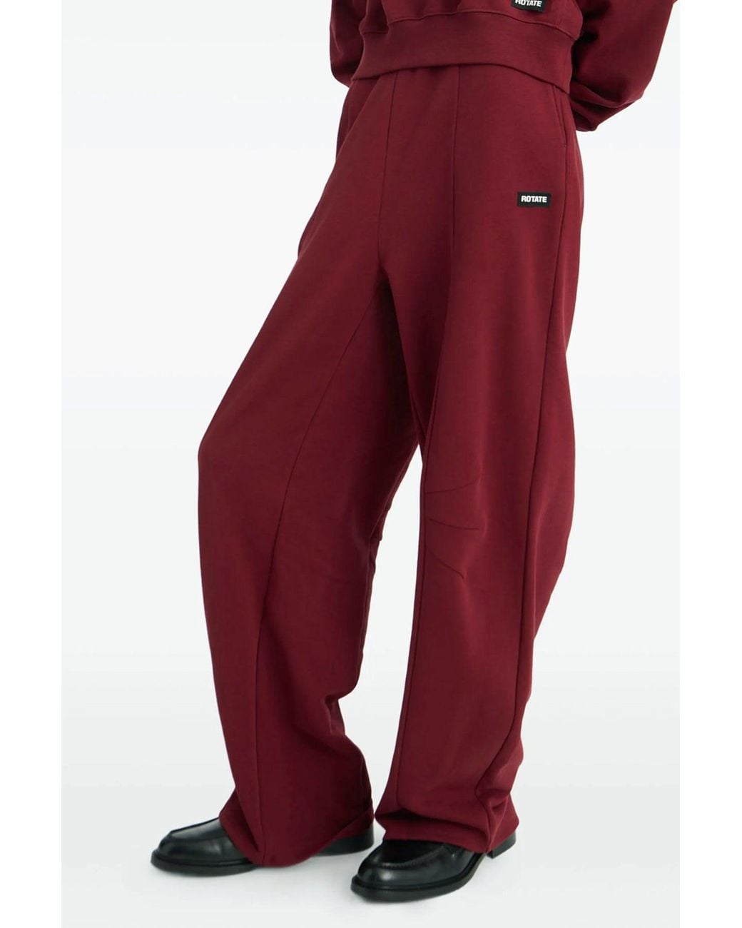 ROTATE BIRGER CHRISTENSEN Red Trousers 'Terry Back Sweatpants'