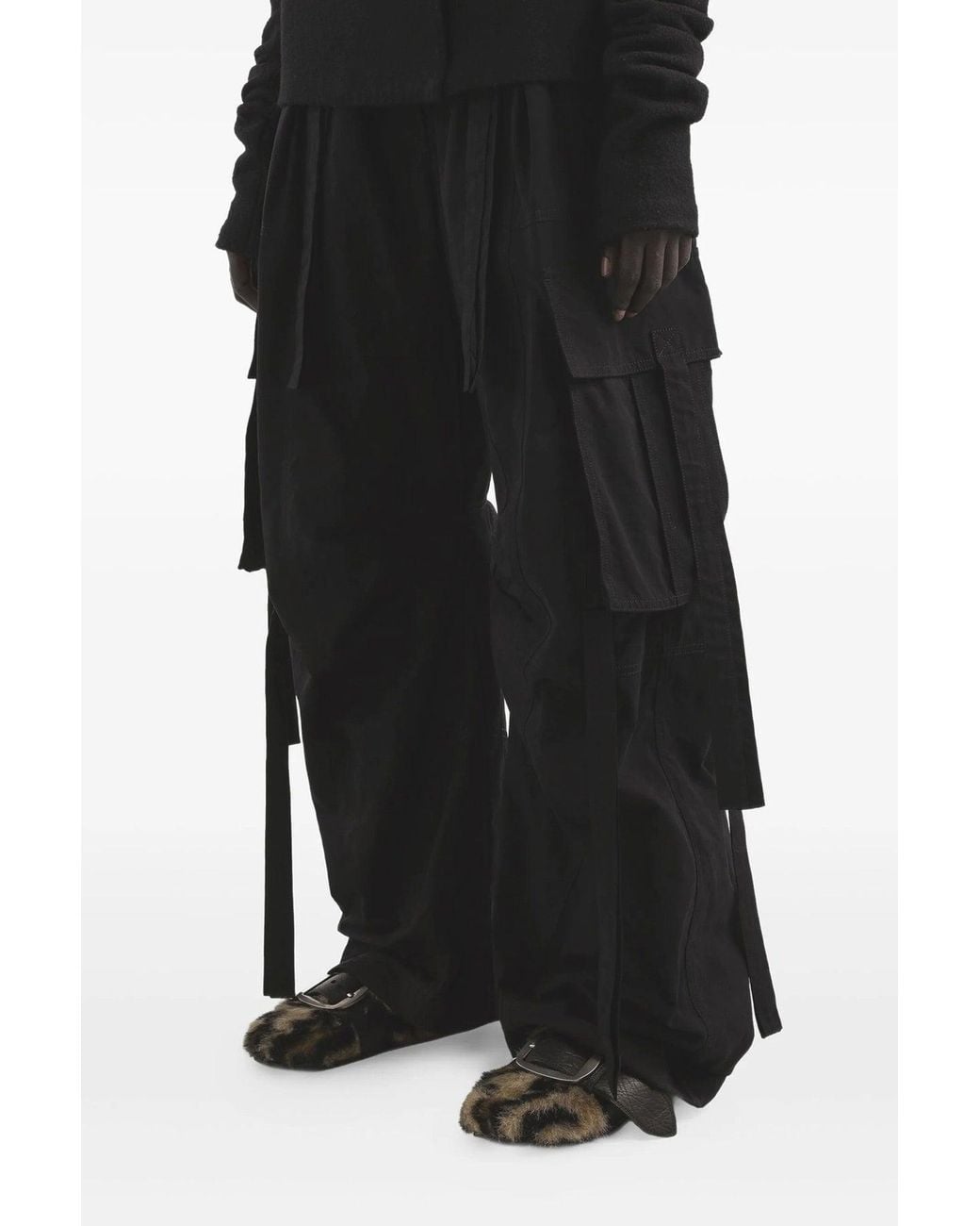 Dolce & Gabbana Black 'Waxed Faille Cargo' Pants