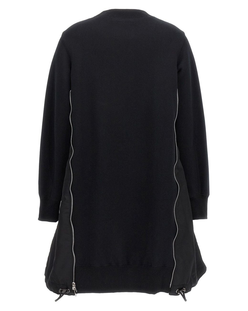 Sacai Black 'Sponge Sweat X Nylon Twill' Dress