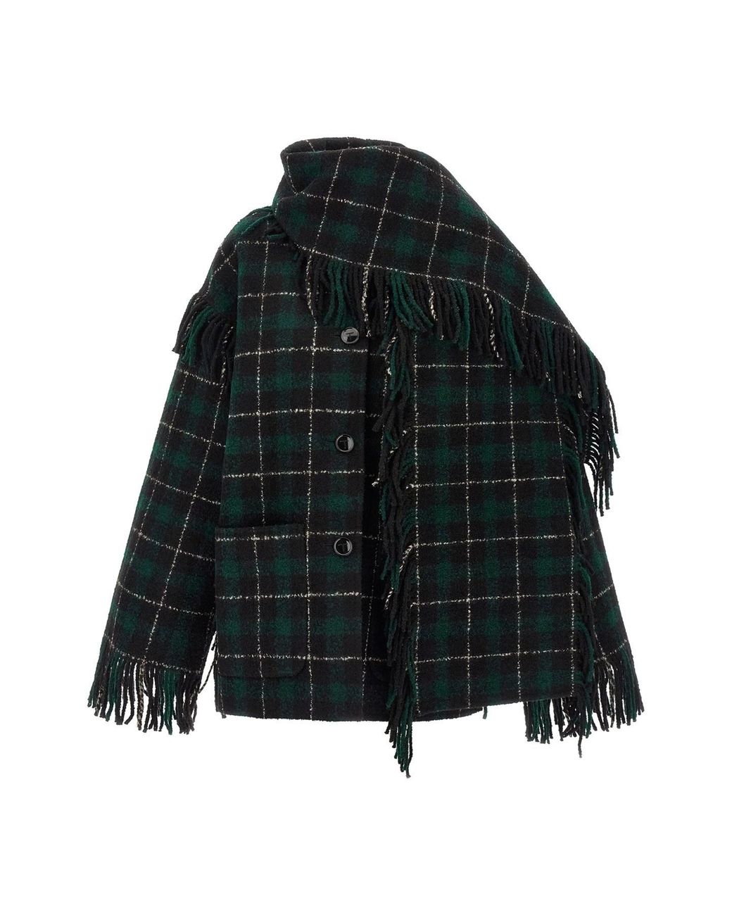 Totême Black Jacket With Integrated Scarf