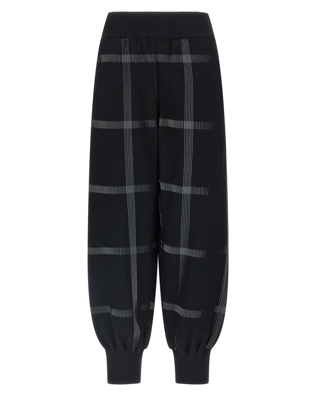 Pleats Please Issey Miyake Black 'crossing Knit' Pants
