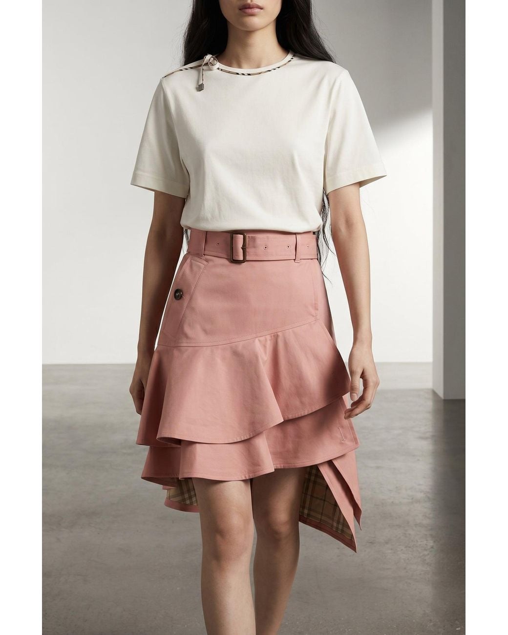 Burberry White 'Frankie Bow' T-Shirt