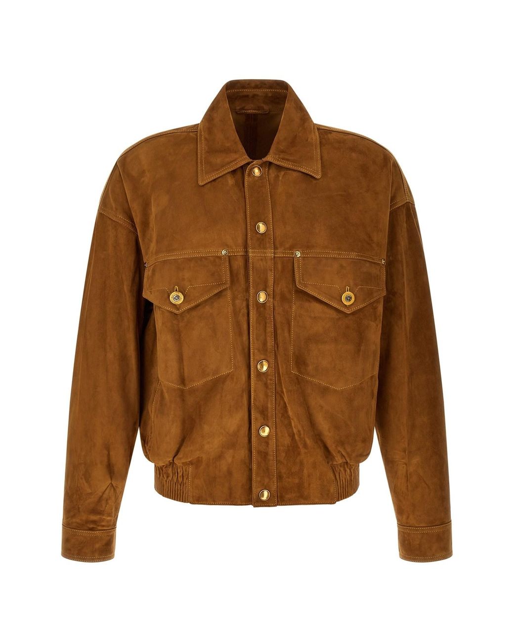 Versace Brown Suede Blouson for men