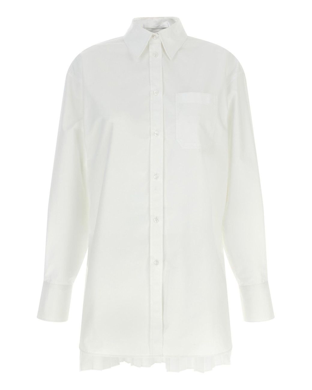 Sportmax White Shirt With Pleated Back