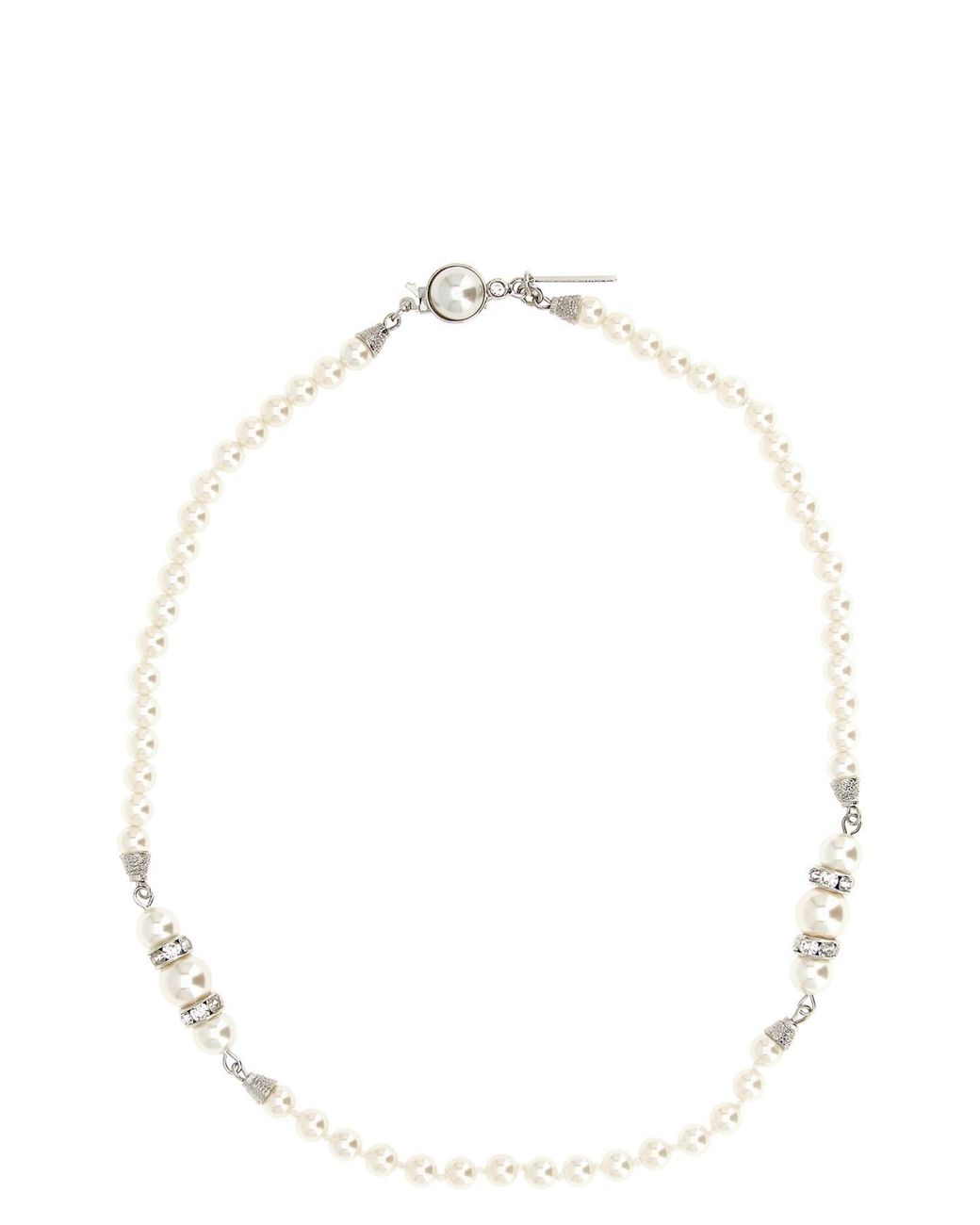 Alessandra Rich White Pearl Necklace