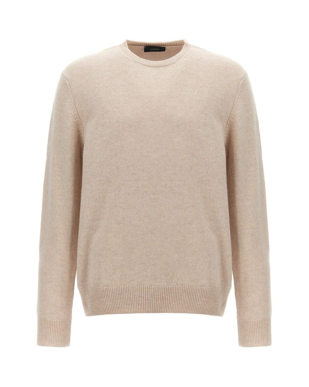 Zanone Natural Sweater 'Crewneck' for men