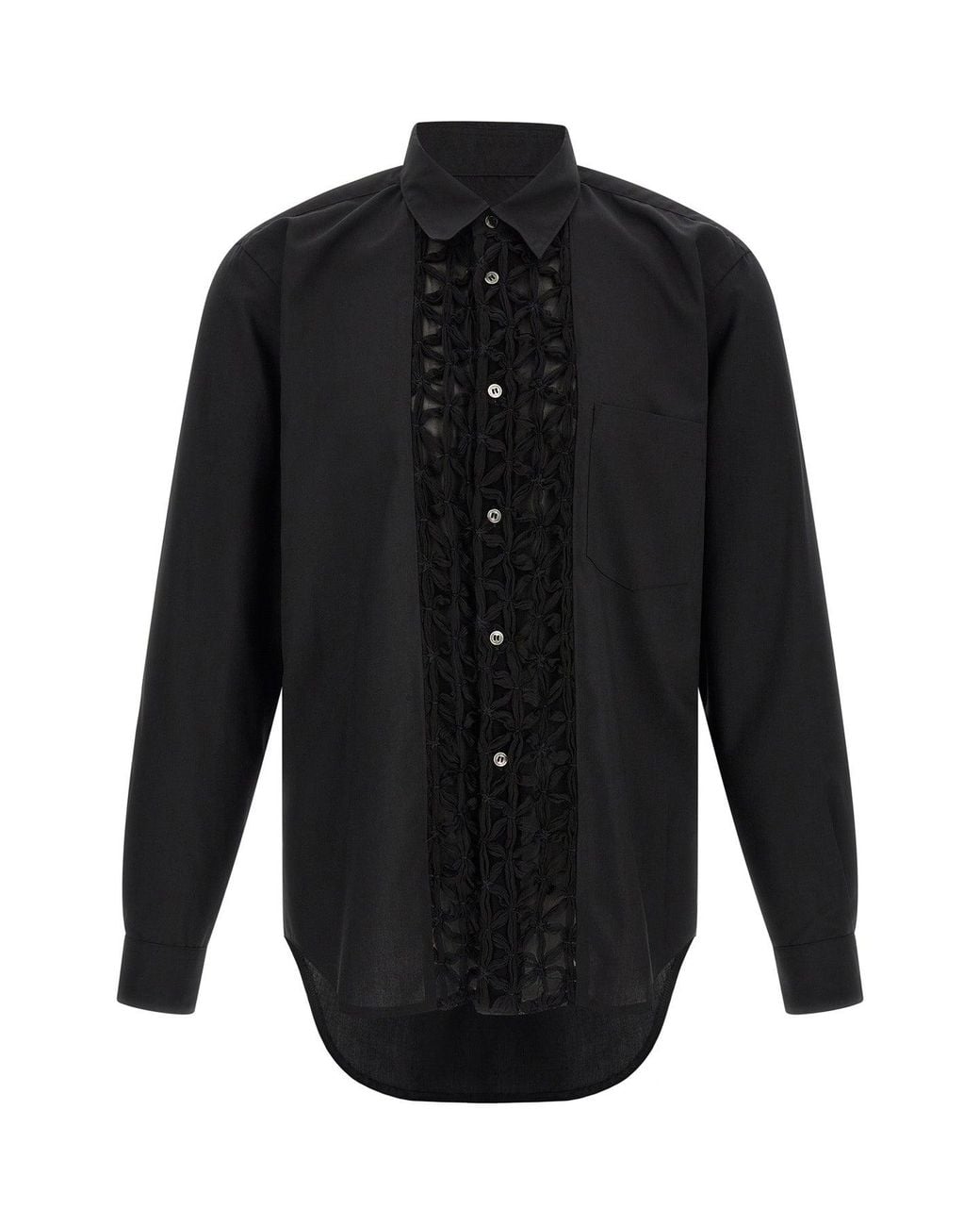 Comme des Garçons Black Embellished Panel Shirt for men