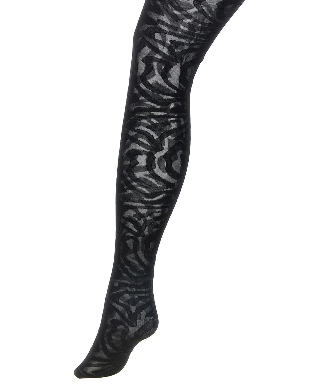 Emilio Pucci Black 'Labirinto' Jacquard Tights
