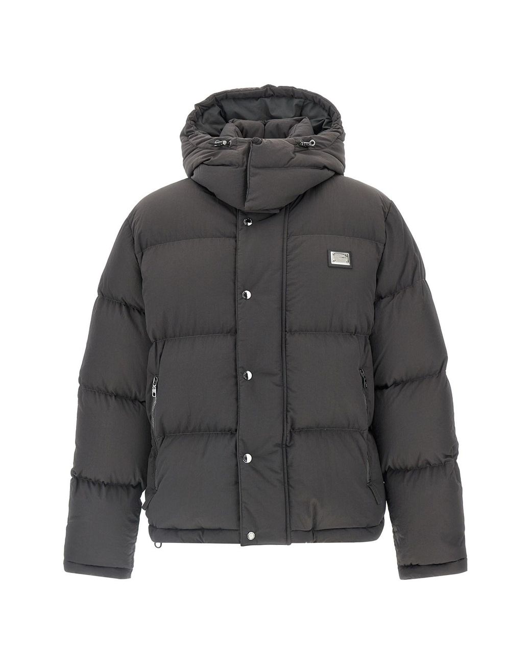 Dolce & Gabbana Black Logo Patch Down Jacket for men