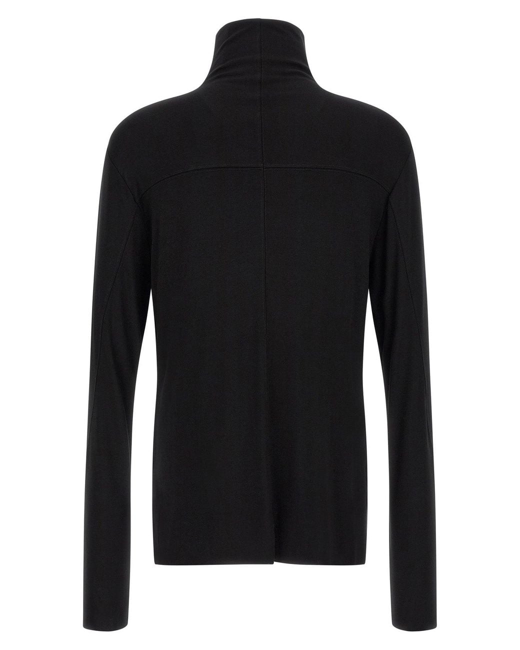Thom Krom Black Turtleneck Top With Thumbhole Detail for men