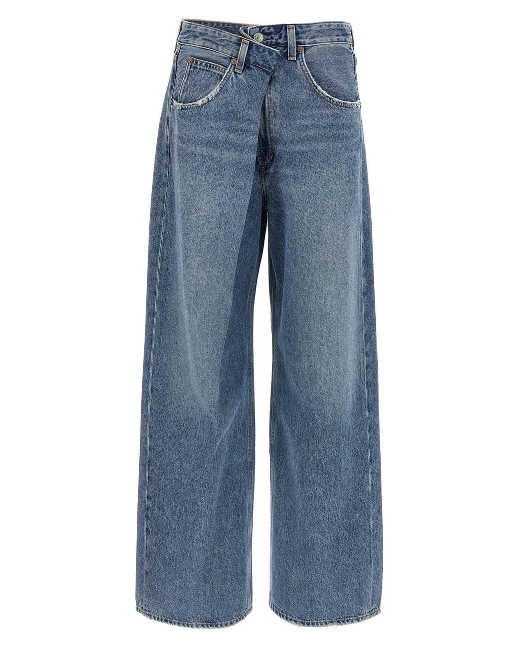 Agolde Blue Jeans With Asymmetrical Criss-Cross Closure