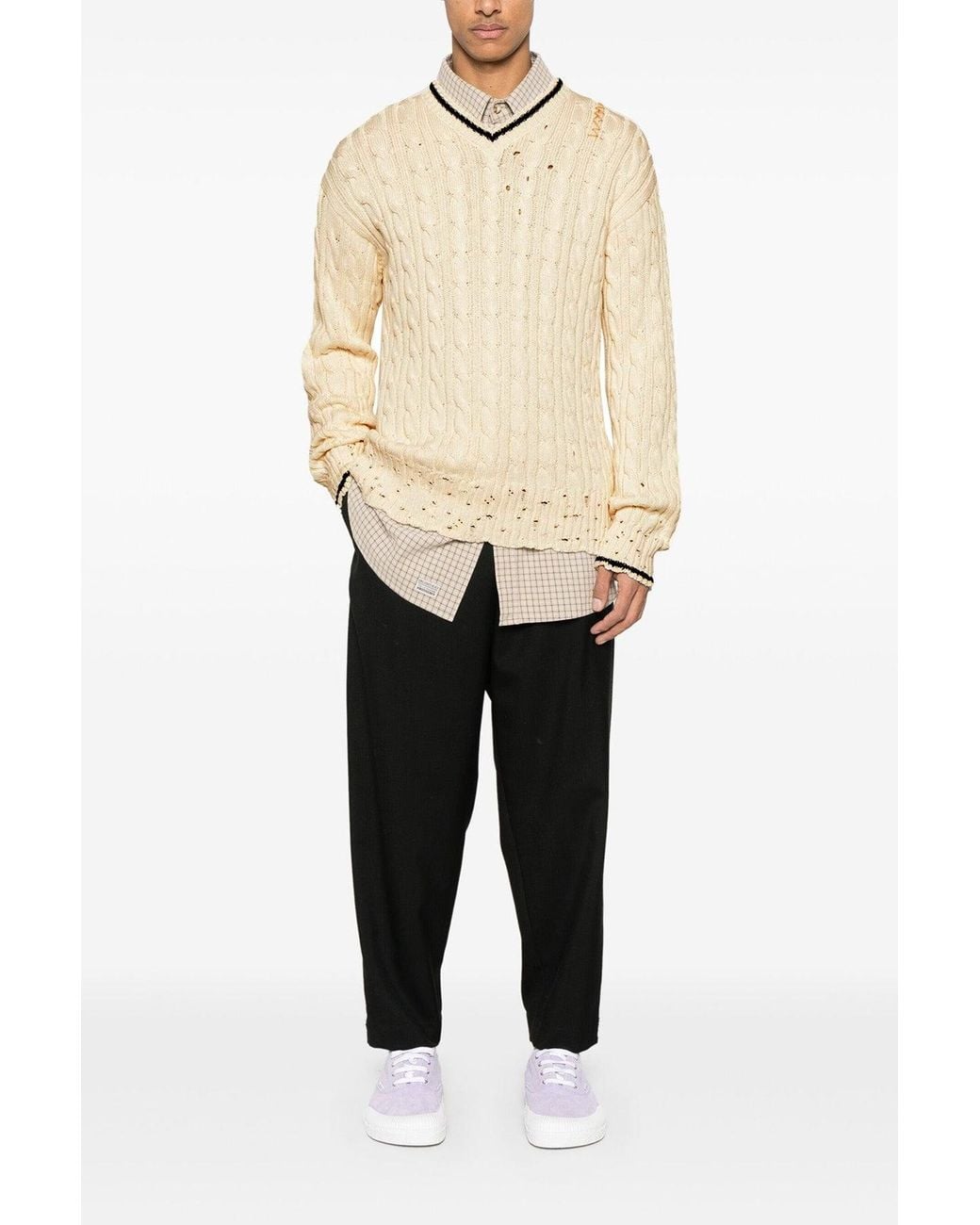 Marni Natural V Neck Sweater V Neck Sweater' for men