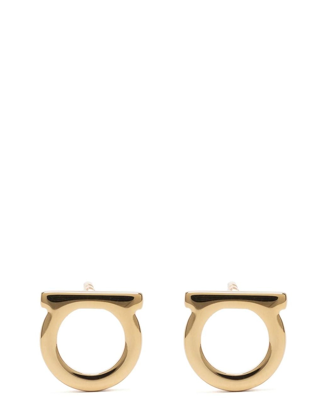 Ferragamo Metallic 'Gancini S' Earrings