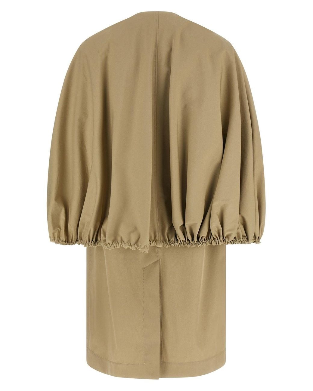 Totême Natural Cotton Detachable Cape Coat