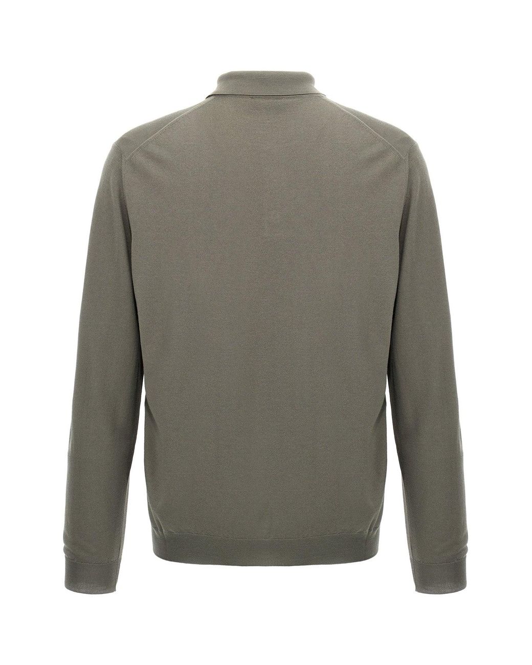 Polo 'Flexwool' di Zanone in Gray da Uomo