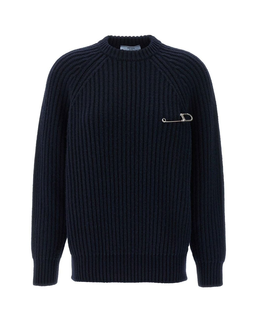Prada Blue Girocollo' Crewneck Sweater