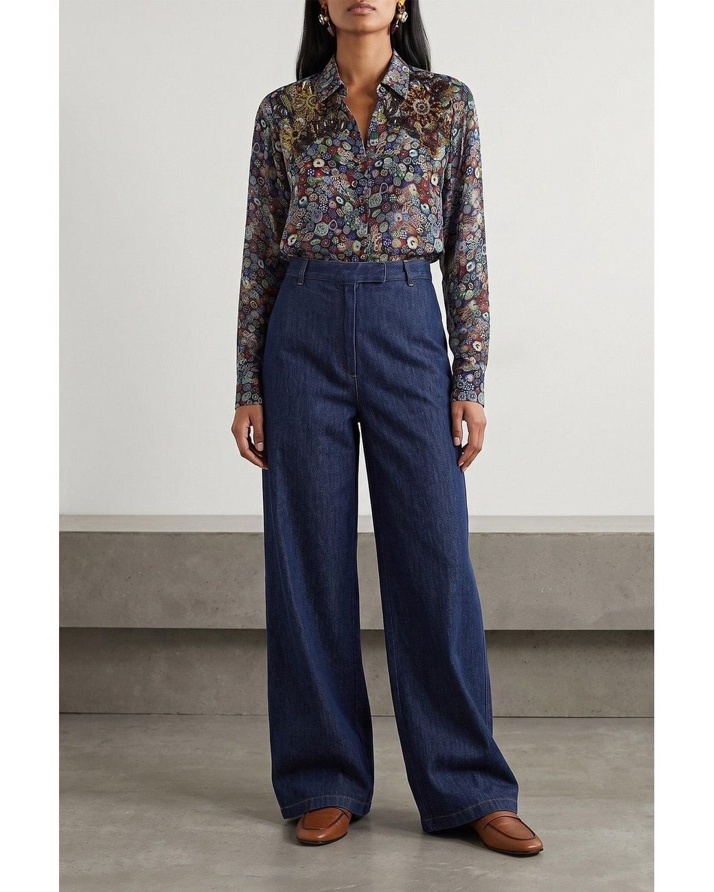 Dries Van Noten Gray The 'Glass Kaleidoscope' Shirt