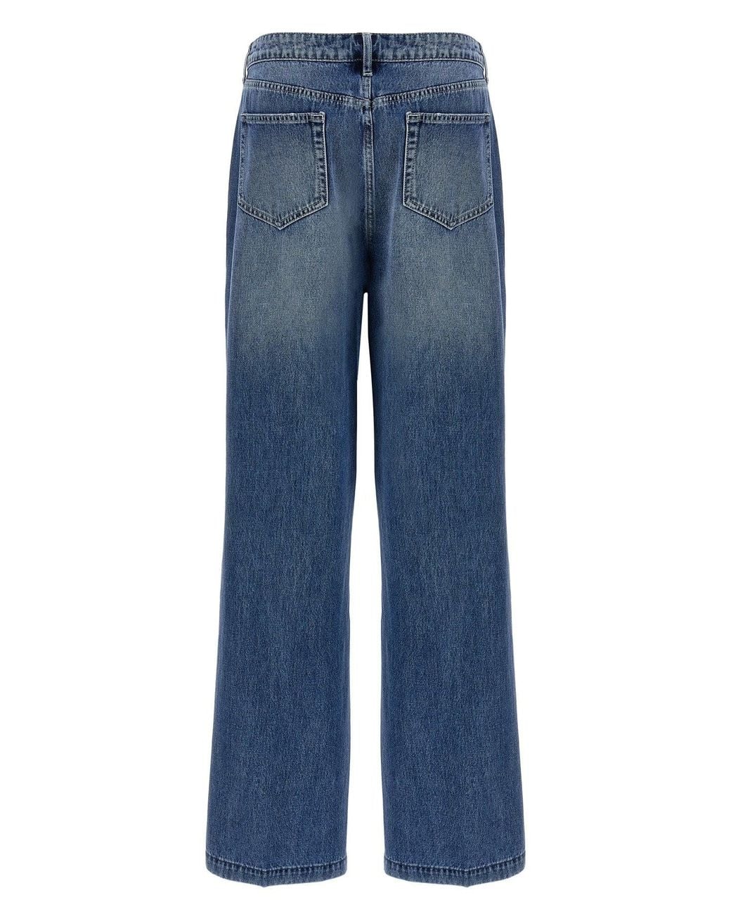 L'Agence Blue 'Clayton H/R Wide Leg' Jeans