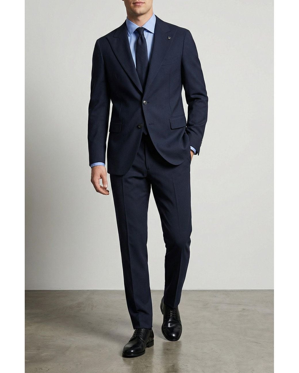 Tagliatore Blue Vesuvio Wool Blend Suit for men
