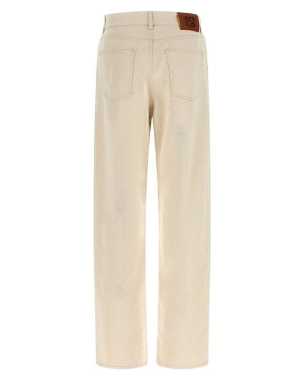 Jeans 'Ff Reverse' Con Dettaglio Selleria di Fendi in Natural